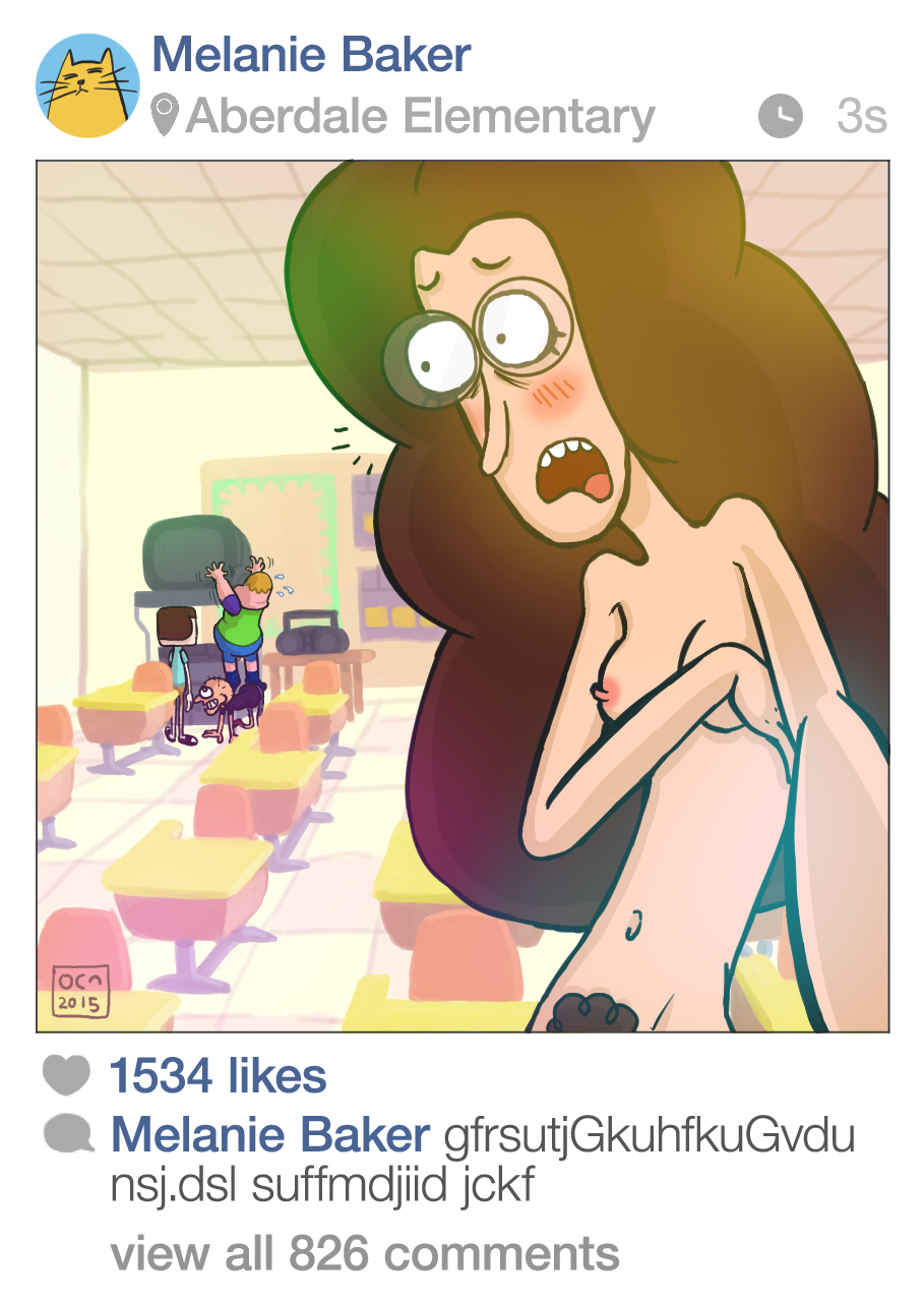 The protagonist in a climax moment of pleasure