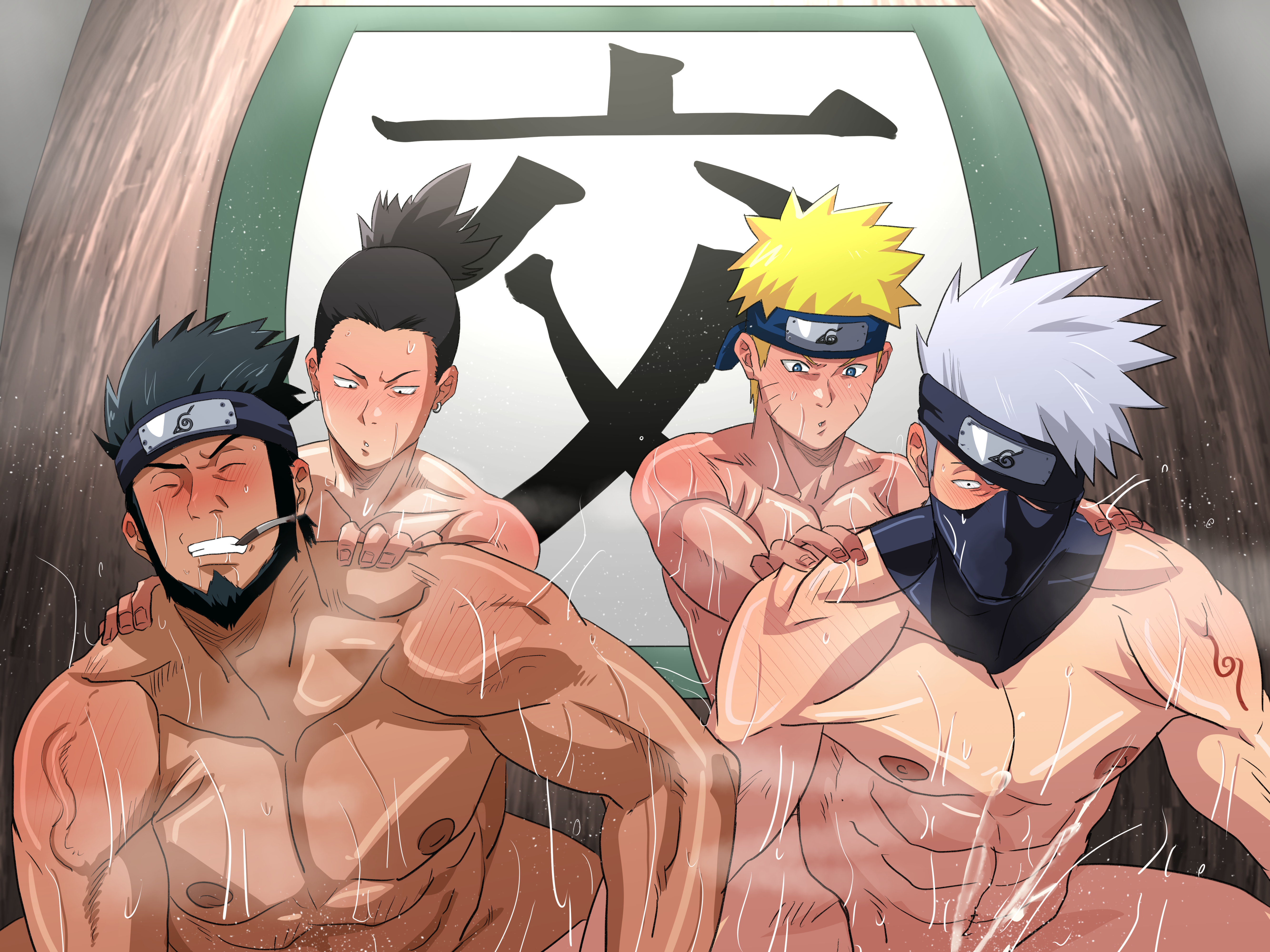 Rule 34 Dev - 0lightsource 1boy 1girl black_hair blonde_hair blue_eyes  blush breast_sucking breasts cleavage english_text fishnet_top fishnets  grabbing_anothers_breast groping highres huge_breasts large_areolae  nara_shikamaru naruto naruto_( ...