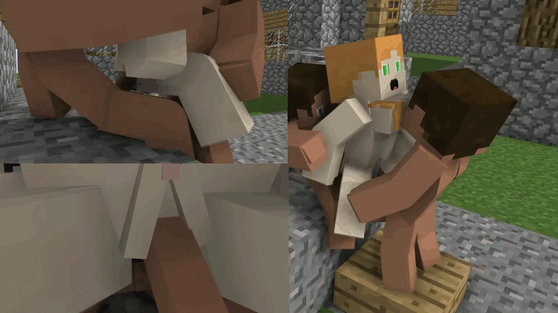 Rule 34 Dev - 1boy 1girls 3d animated artist_request blowjob fellatio  female herobrine implied_oral male minecraft night oral outdoors players  ruins sex sound straight tagme video|3278018096