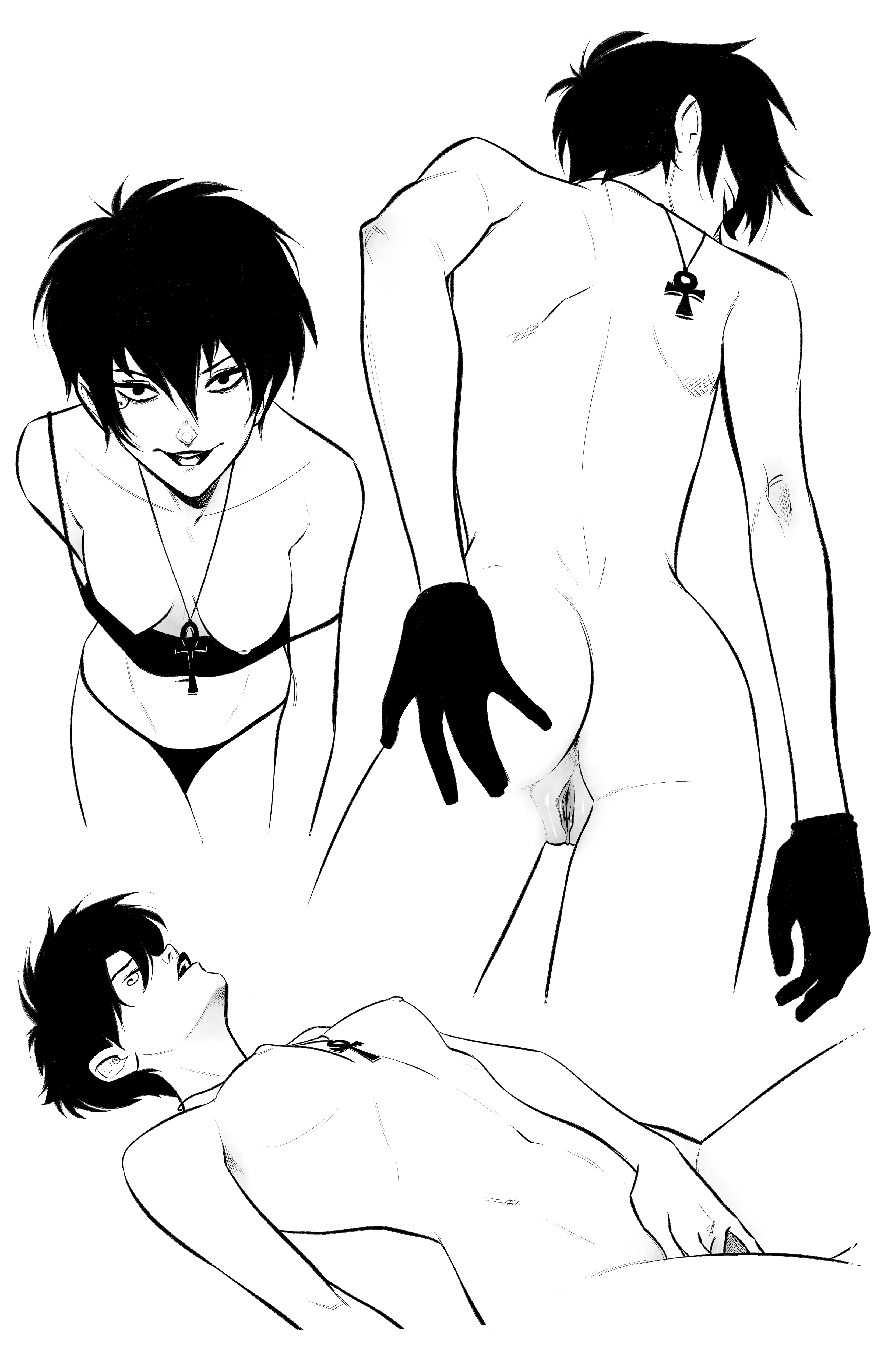 1girls ankh black_hair blush breasts breasts_out casual clothing  clothing_down collar dc dc_comics death_(entity) death_of_the_endless edit  goth goth_girl gothic humanoid light-skinned_female long_hair neckwear  nipples pale pale ... - Rule 34 Dev