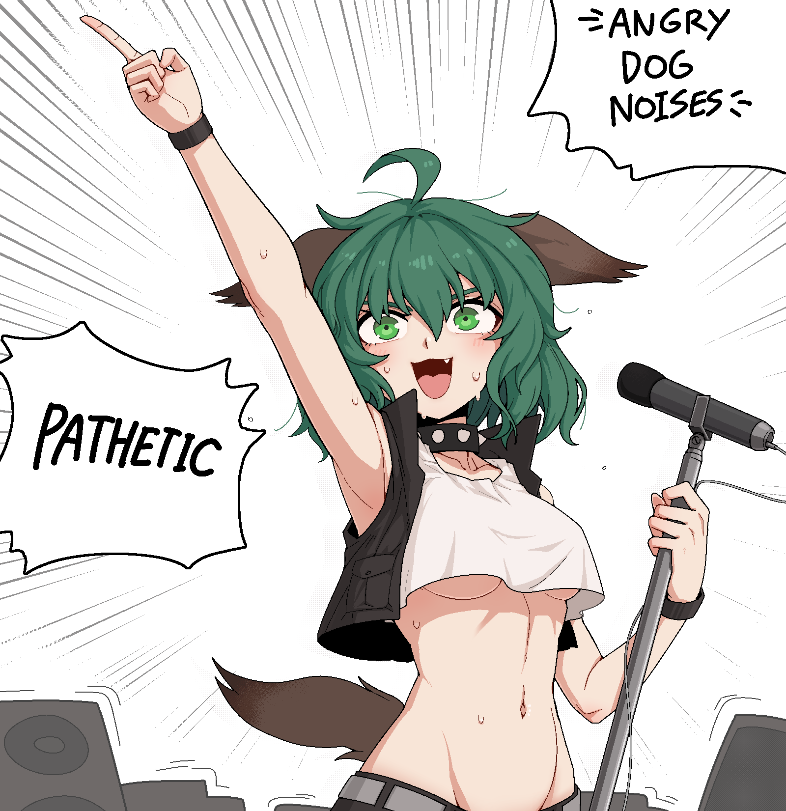 Rule 34 Dev - 2girls animal_ear_piercing animal_ears bird_ears blush  breasts covered_eyes cropped_shirt dog_ears dog_tail emoji fang  feathered_wings flushed_face_emoji_shirt_(meme) green_hair hair_over_eyes  highres iriya55 kasodani_kyouko large_breasts ...