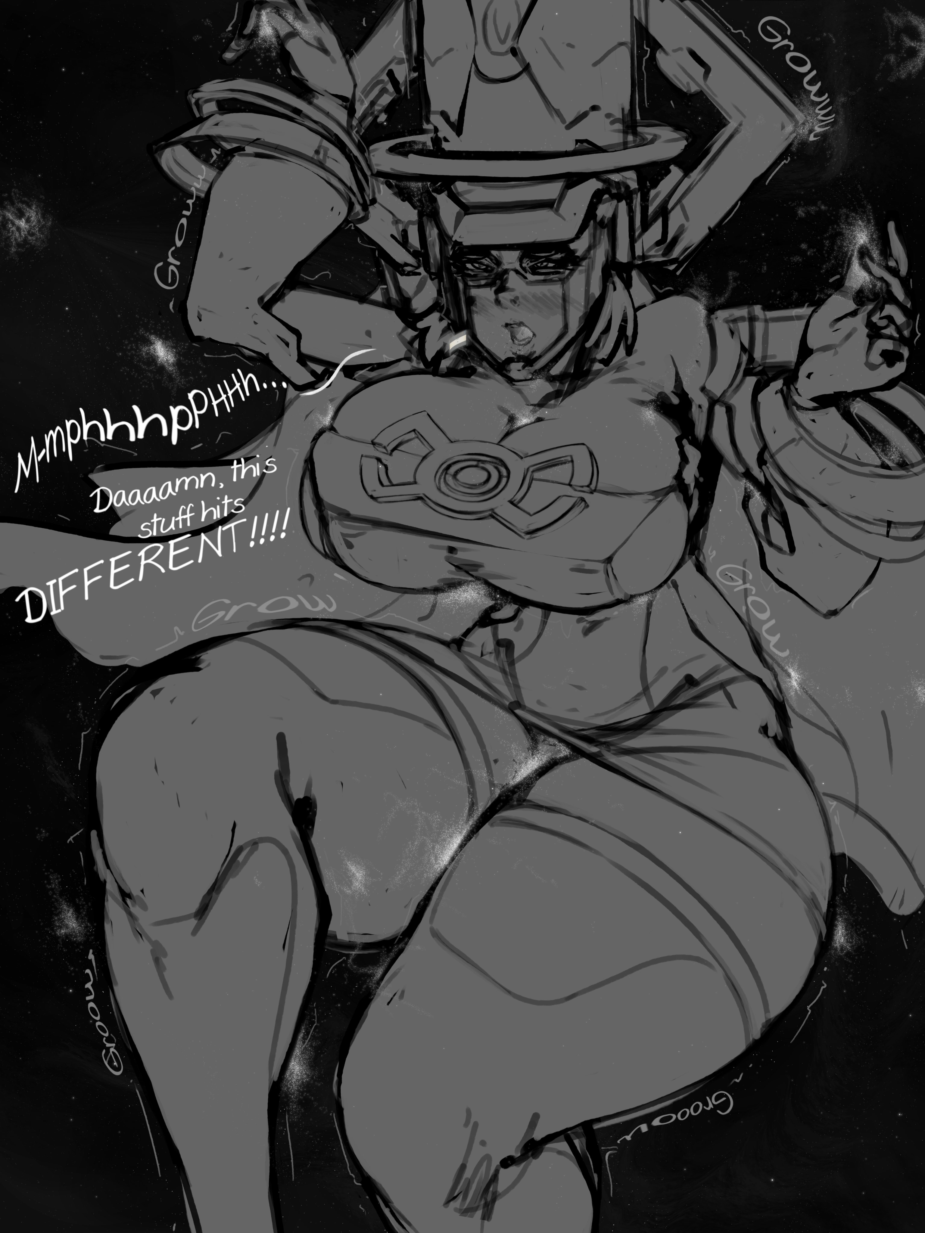 Rule 34 Dev - big_breasts giantess green_hair growth huge_breasts  kid_icarus lapotato8 nintendo palutena tagme thick_thighs|7652372560