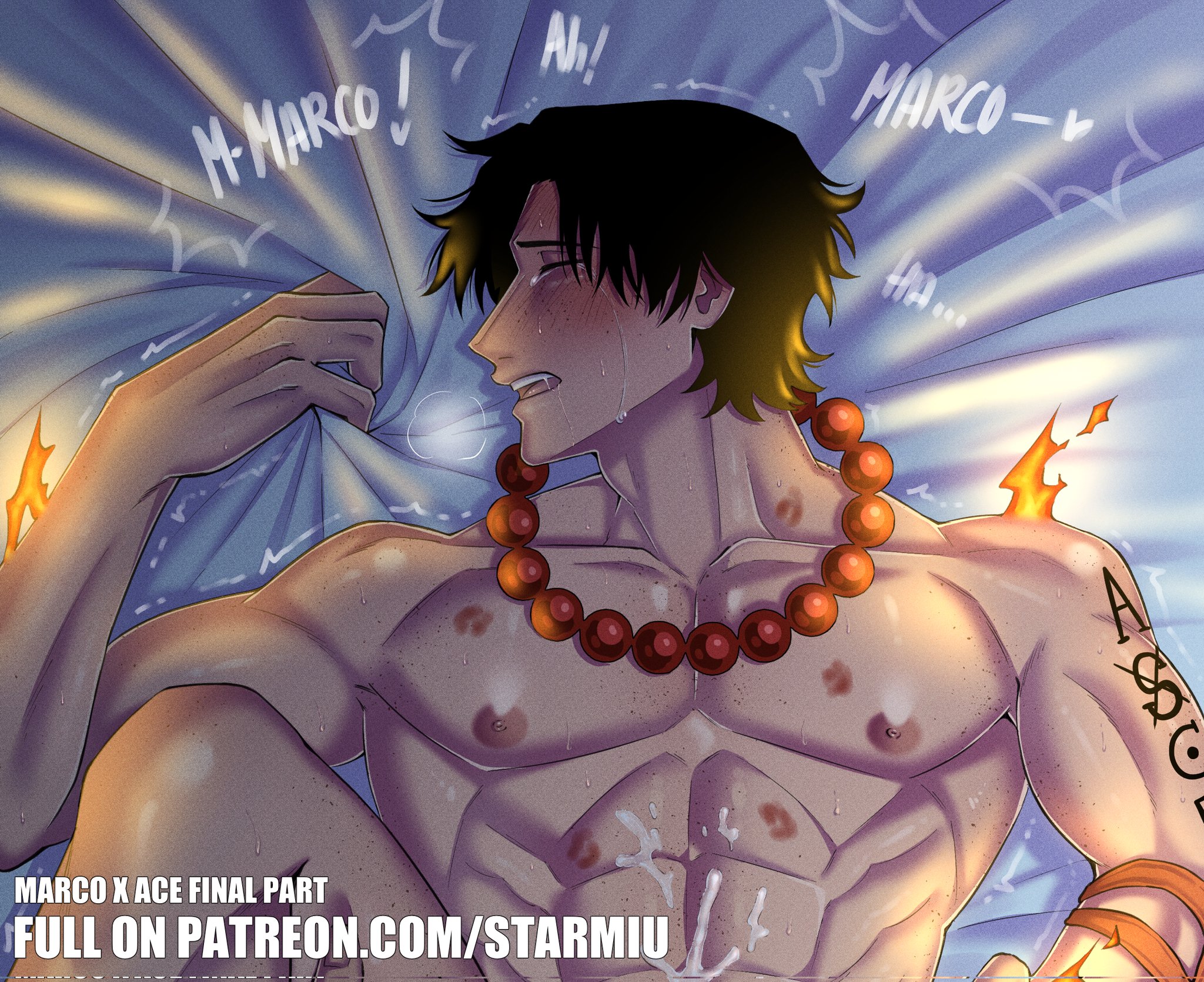 Rule 34 Dev - 2boys abs bed bondage bound_wrists comic gay incest male  male_only malesub monochrome multiple_boys nipples on_back one_piece  portgas_d_ace sabo_(one_piece) shirt_lift sitting yaoi|1593509344
