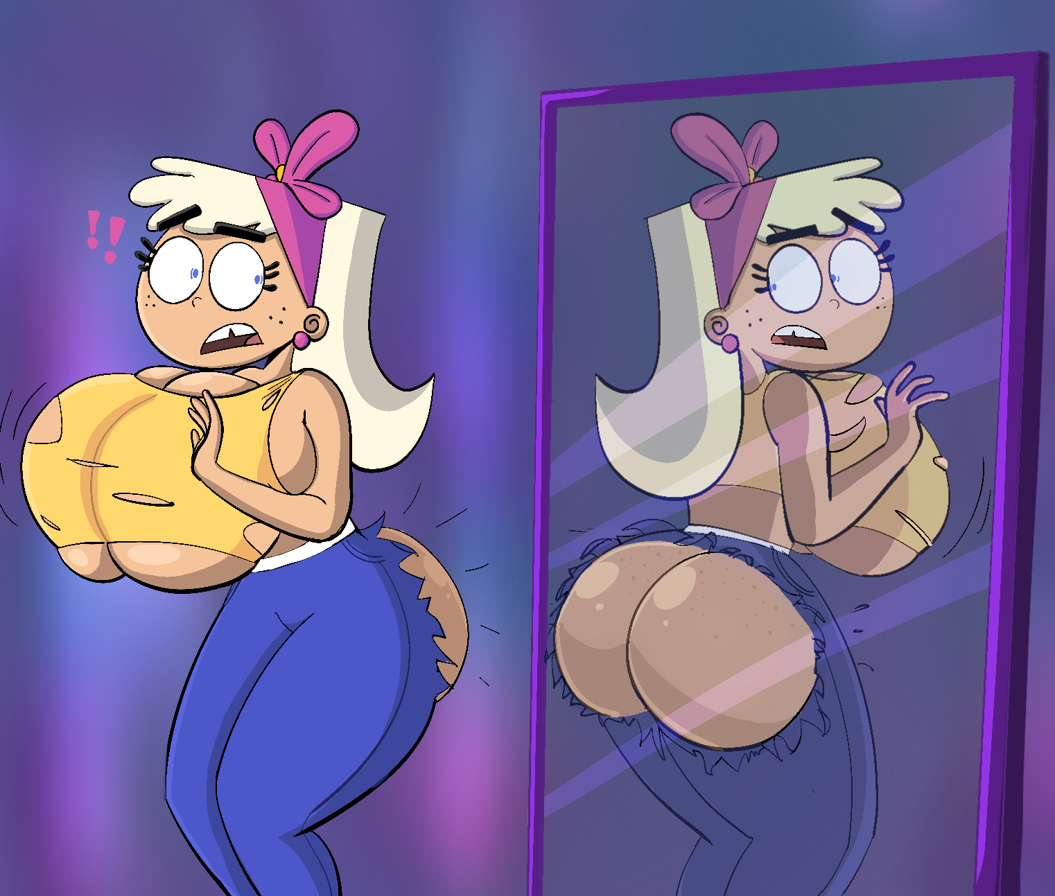 Rule 34 Dev - 1boy 2girls assisted_blowjob balls big_penis black_hair  blonde_hair blowjob bluejr blush braces breasts chloe_carmichael eyebrows  fantasizing female freckles glasses glasses_only group group_sex  hand_on_head hand_on_penis hetero_sex ...