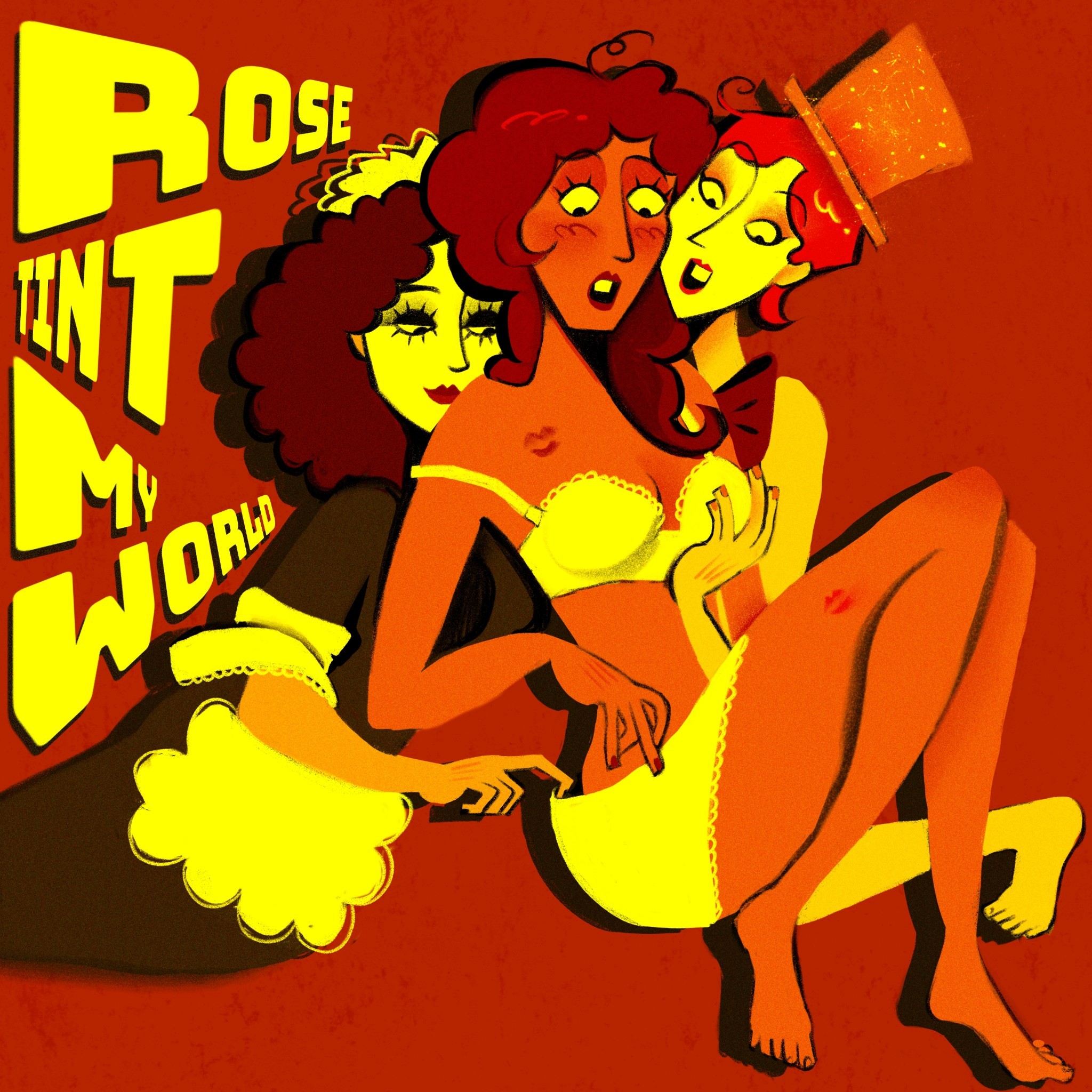 Eyes gleam with seductive purpose