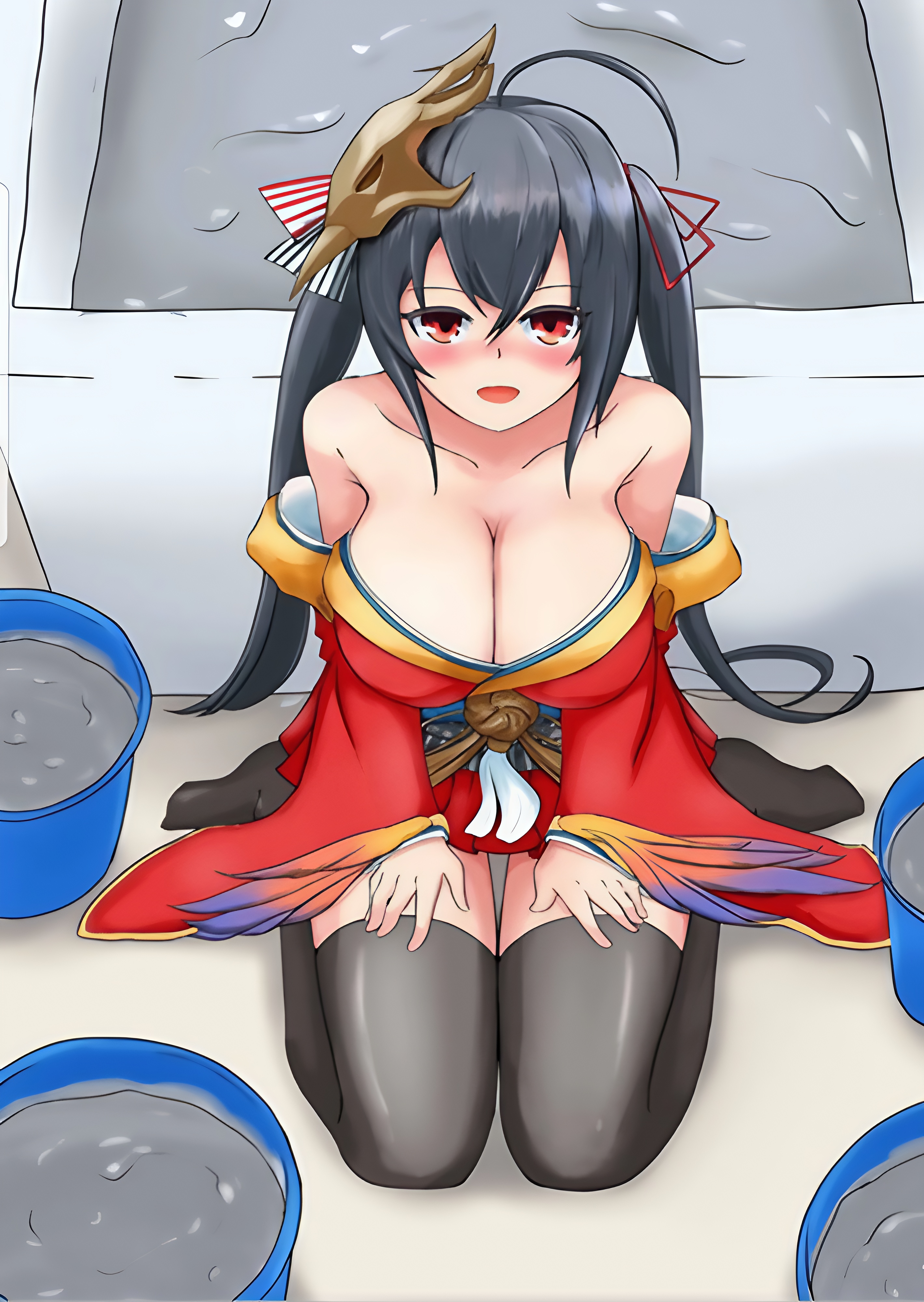 Rule 34 Dev - 1girl absurdres animal_ear_fluff animal_ears ass barefoot  blue_eyes breasts completely_nude fox_ears fox_girl fox_tail grey_hair  highres kneeling long_hair looking_at_viewer medium_breasts meng_xi_xuan  nude original pussy tail tongue ...