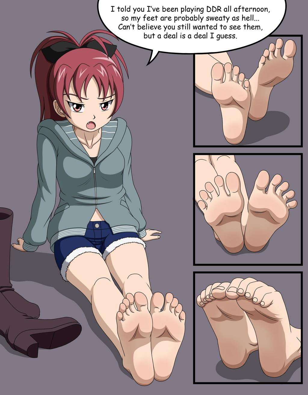 Anime foot fetish scene
