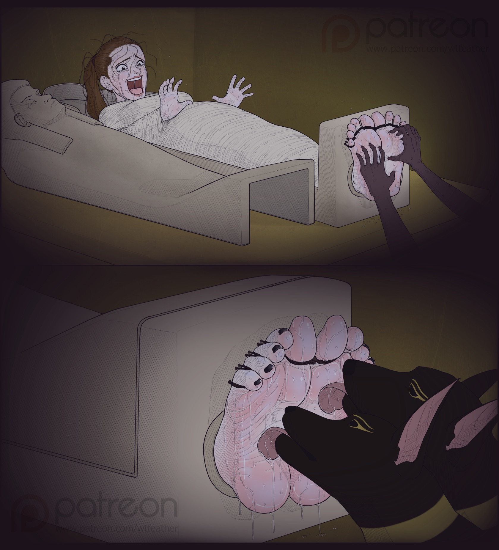 Wtfeather's vibrant art ignites primal urgesRule34 comes alive with this dynamic illustrationA colorful display of fantasy and lust