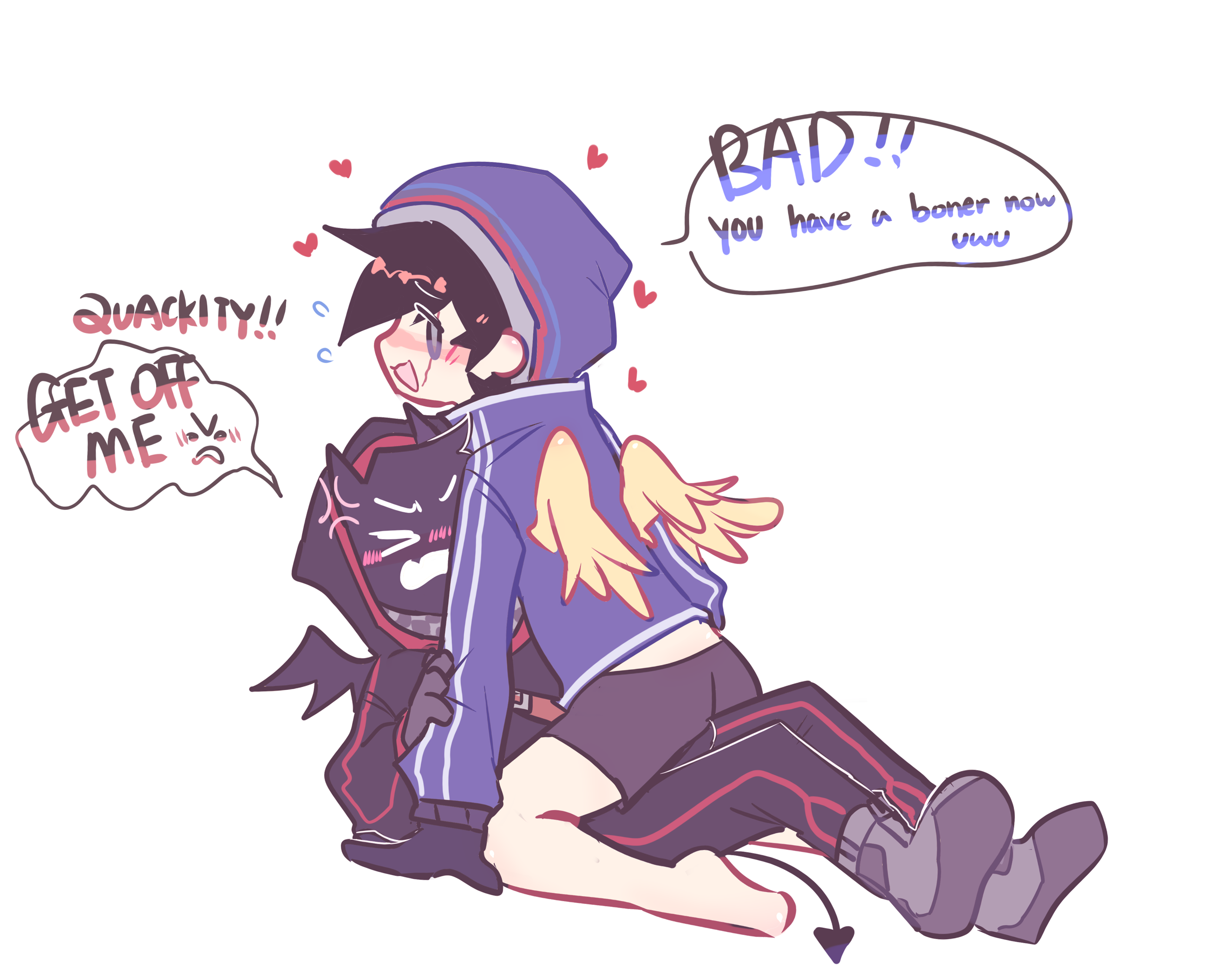 Quackity lost in sensations