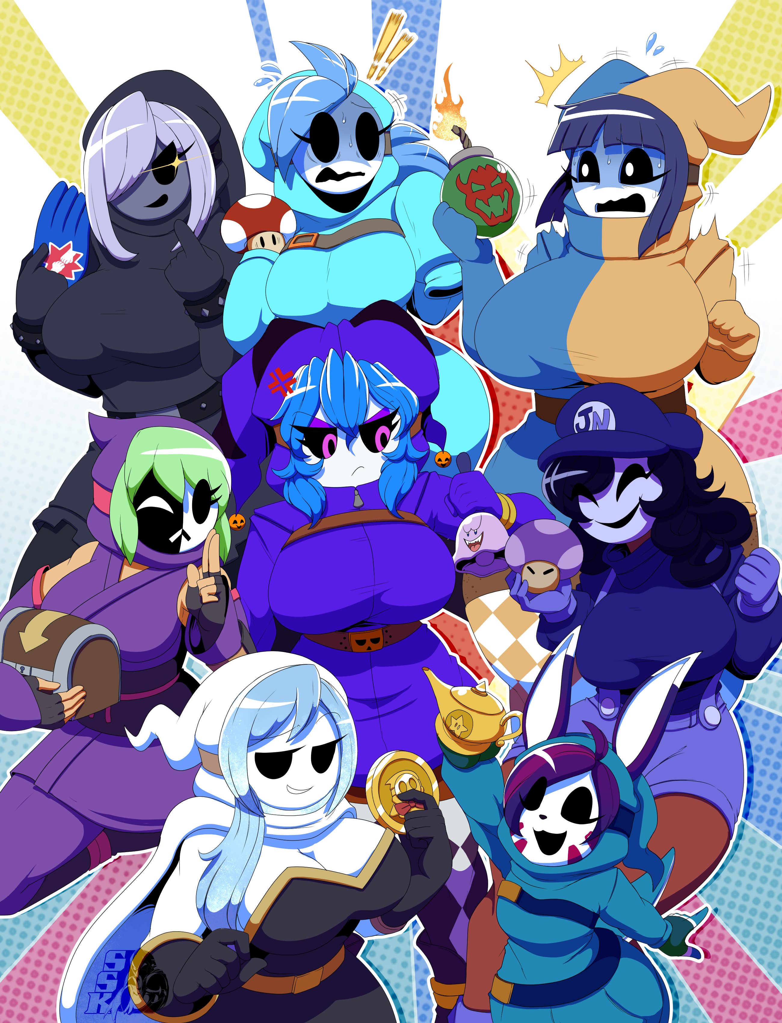 a captivating digital character with flowing hair