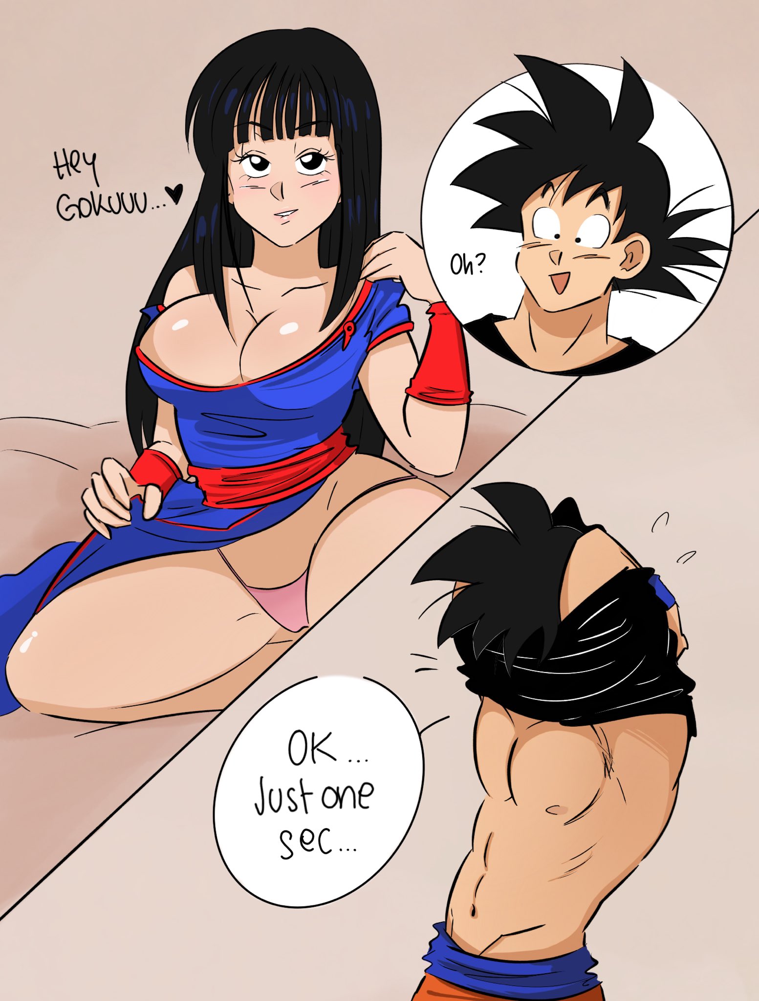 Rule 34 Dev - chichi comic couple dragon_ball dragon_ball_z goku gokutrash  husband_and_wife malefemale mini_comic saiyan son_goku|4974676