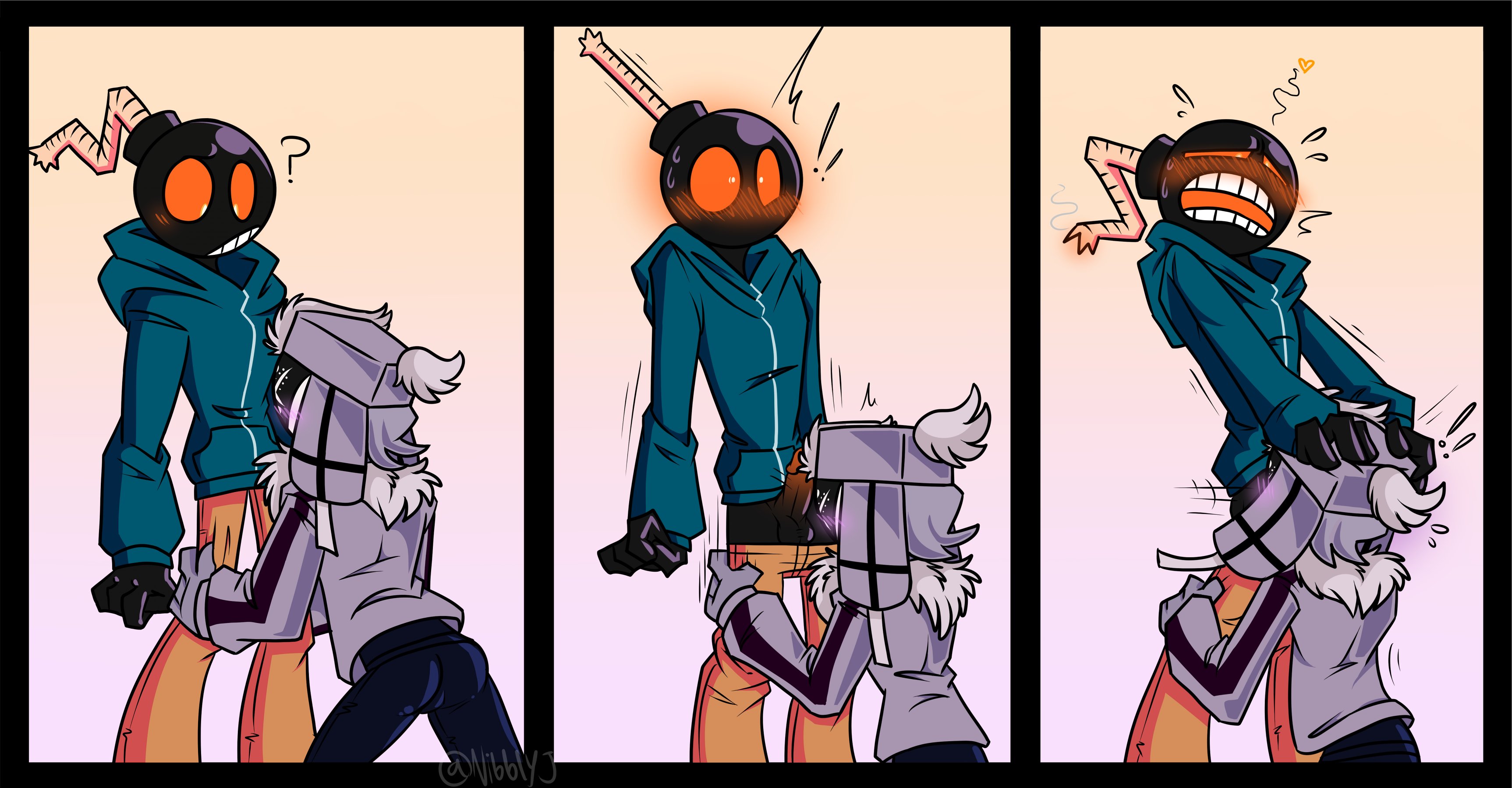 Rule 34 Dev - 2boys ? blowjob blush blushing bomb comic confused  confused_look deepthroat fan_character friday_night_funkin gay gray_hair  hat hoodie male malemale male_only nibblyj oral oral_sex pants_down ruv_(dokki.doodlez)  sweat whitty whitty_( ...