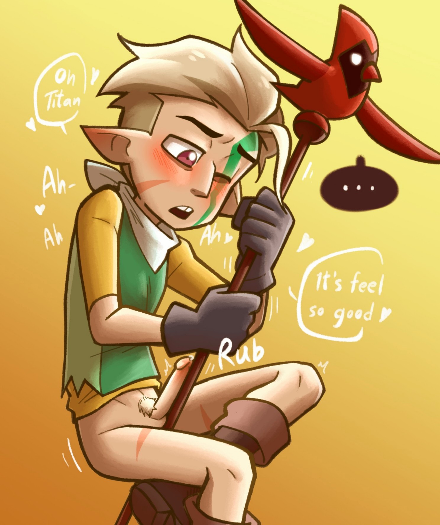 Rule 34 Dev - 1boy bird blonde_hair blush blushing disney disney_channel  excited flapjack_(the_owl_house) gay grown_up hearts hunter_(the_owl_house)  kimchi_nsfw magic male male_only muscular_male naked nipples pointy_ears  red_eyes scar shirtless ...