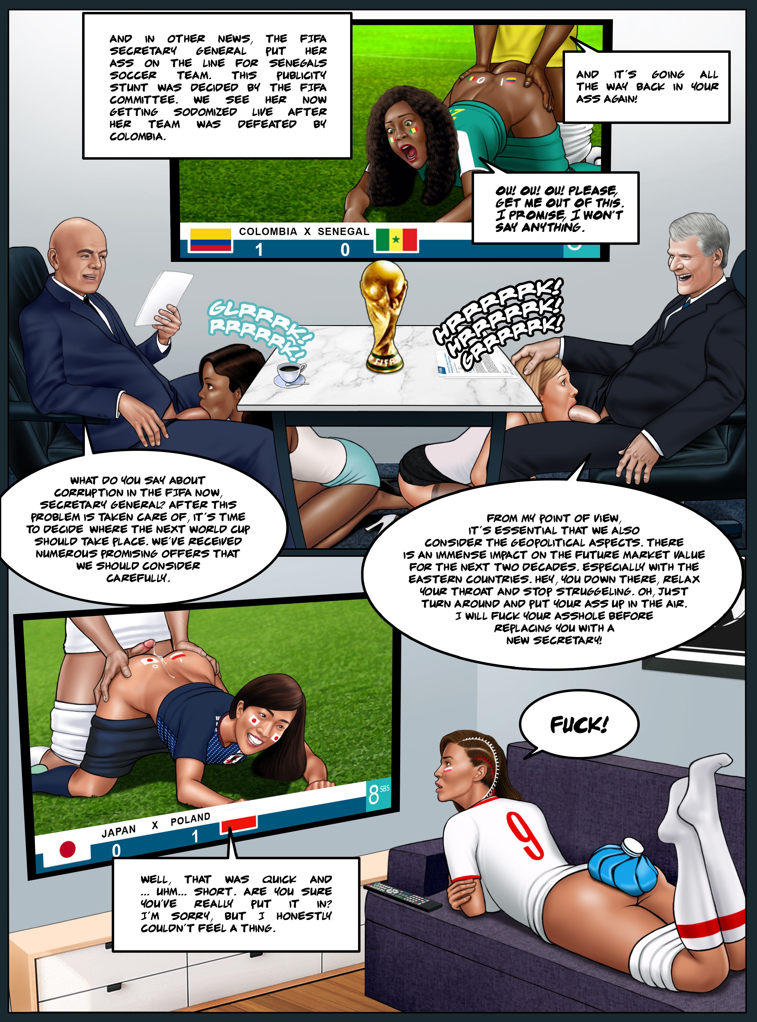 Rule 34 Dev - accelart angry_face argentina argentina-chan_(accelart)  big_breasts breast_sucking colombia comic dark-skinned_female dialogue  earwig female_only interracial interracial_yuri latina  national_personification nigeria nigeria-chan_(accelart ...