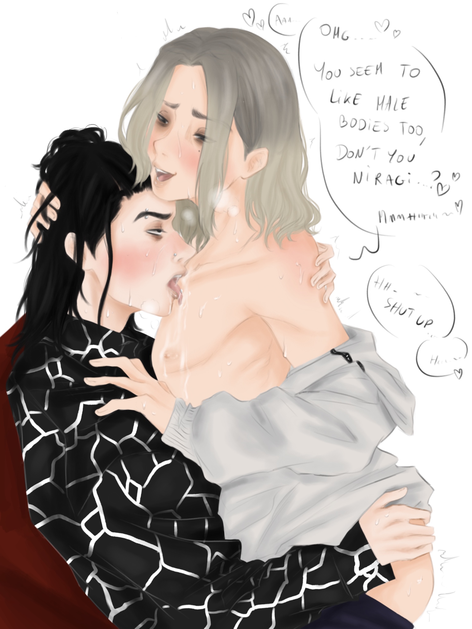 Rule 34 Dev - 2boys alice_in_borderland bed chishiya gay male male_only  niragi partially_clothed penis precum sitting_on_person  unzipped_jacket|8201370296