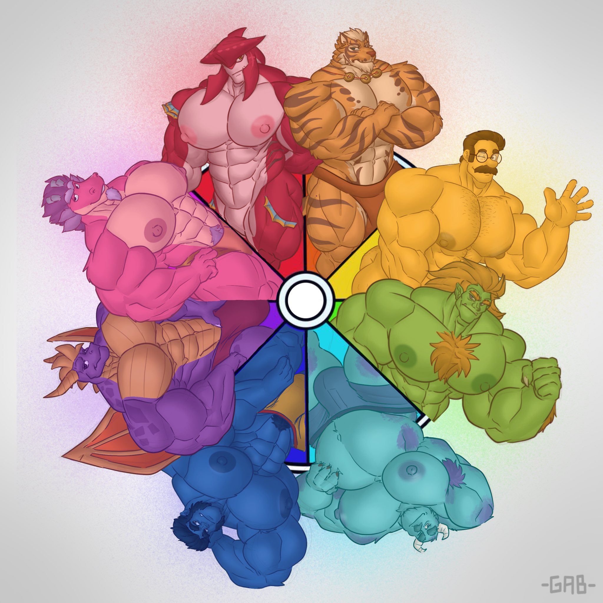 Rule 34 Dev - 2020s 2boys 2males abs athletic_male back balls bara bara_ass  bara_tiddies bara_tits barazoku basic_background big_ass big_ass_(male)  big_breasts big_penis boner chest chest_hair chest_tuft disney erection  five_nights_at_freddys ...