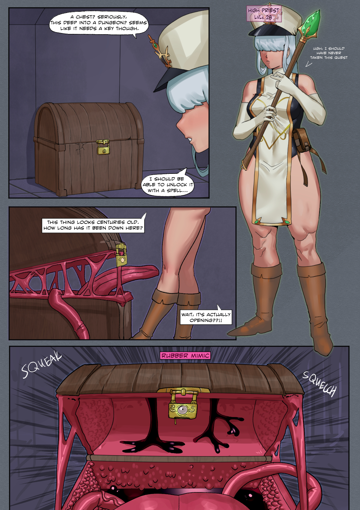 Rule 34 Dev - breasts comic crabhorn english_text female mimic mimic_chest  priestess text thick_thighs wide_hips|9220656184