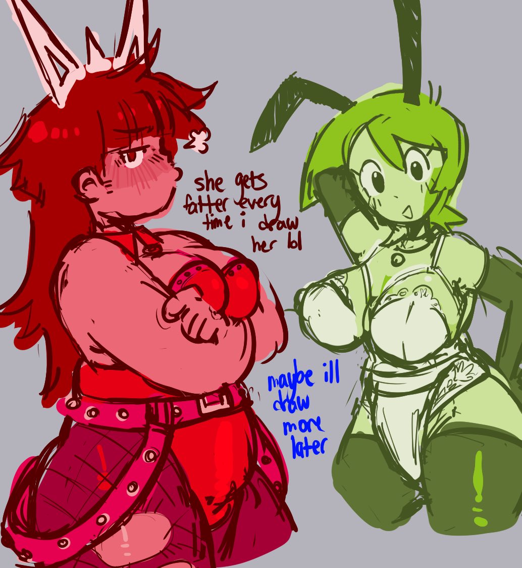 Rule 34 Dev - 2girls angry battle_for_dream_island bfb bfdi blush breasts  bunny_ears chubby chubby_female cleavage duo english_text female  female_only fishnets green_skin humanized kint kinto-bean lace latex  latex_gloves latex_thighhighs multiple_girls ...