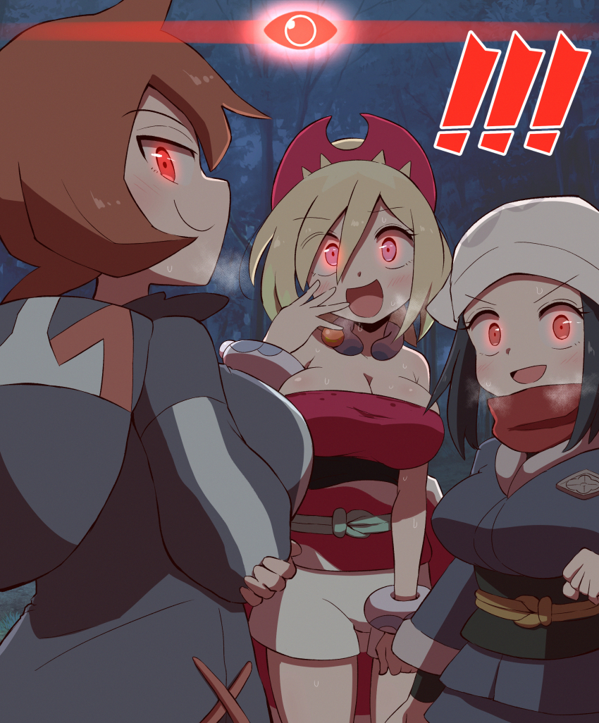 Rule 34 Dev - :d akari_(pokemon) alpha_pokémon alpha_pokegirl  arezu_(pokemon) big_breasts blonde_hair blue_hair fully_clothed game_freak  horny_female imminent_sex irida_(pokemon) kurachi_mizuki naughty_smile  nintendo pokemon pokemon_legends:_ ...