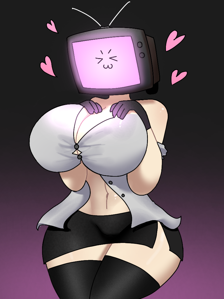 Rule 34 Dev - >w< 1girls alternate_version_available big_ass  big_breasts breasts female female_only human_skin object_head screen  screen_face screen_head skibidi_toilet solo solo_female tagme television  television_screen tv tv_face tv_head ...