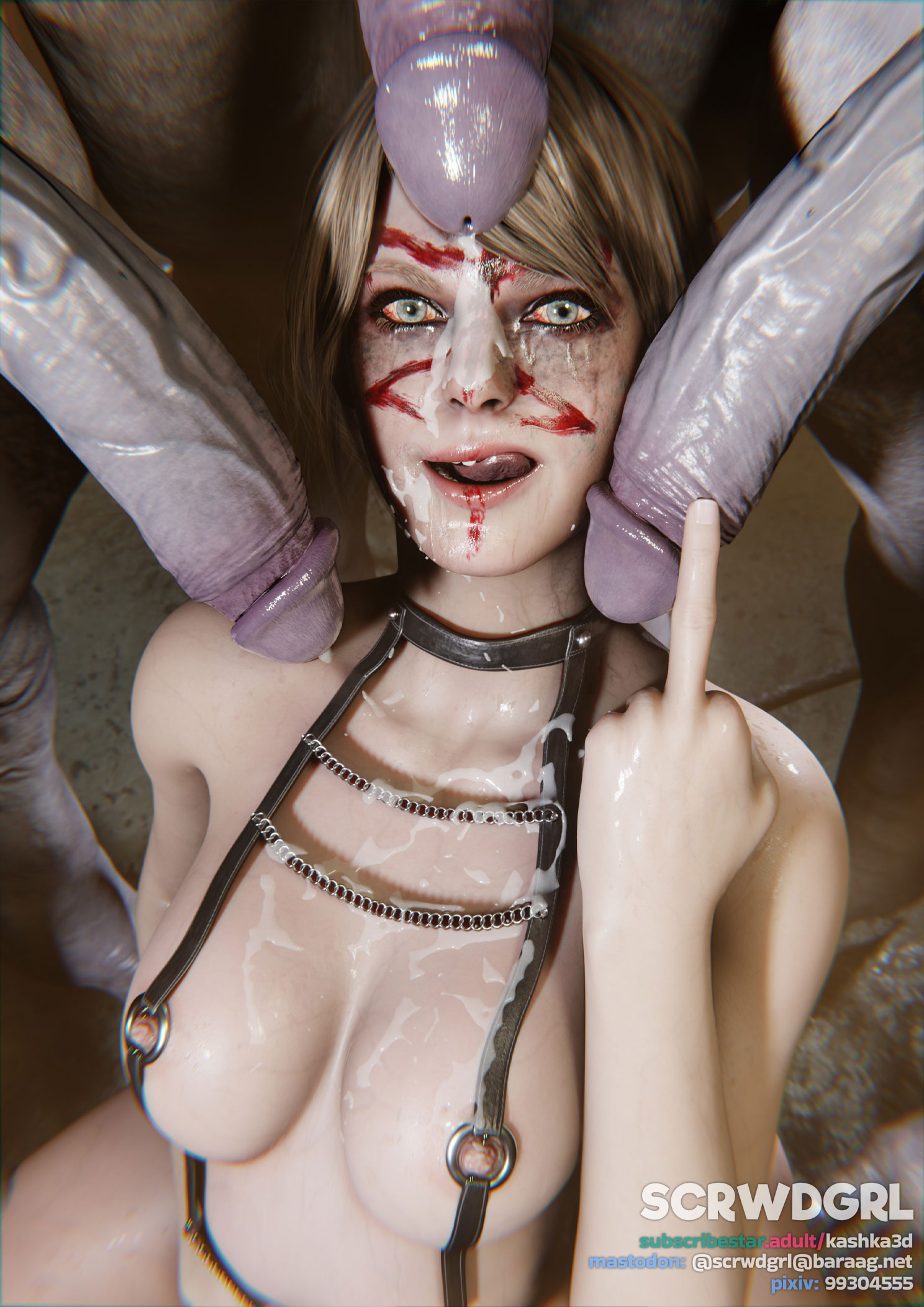 Playful smirk of desire