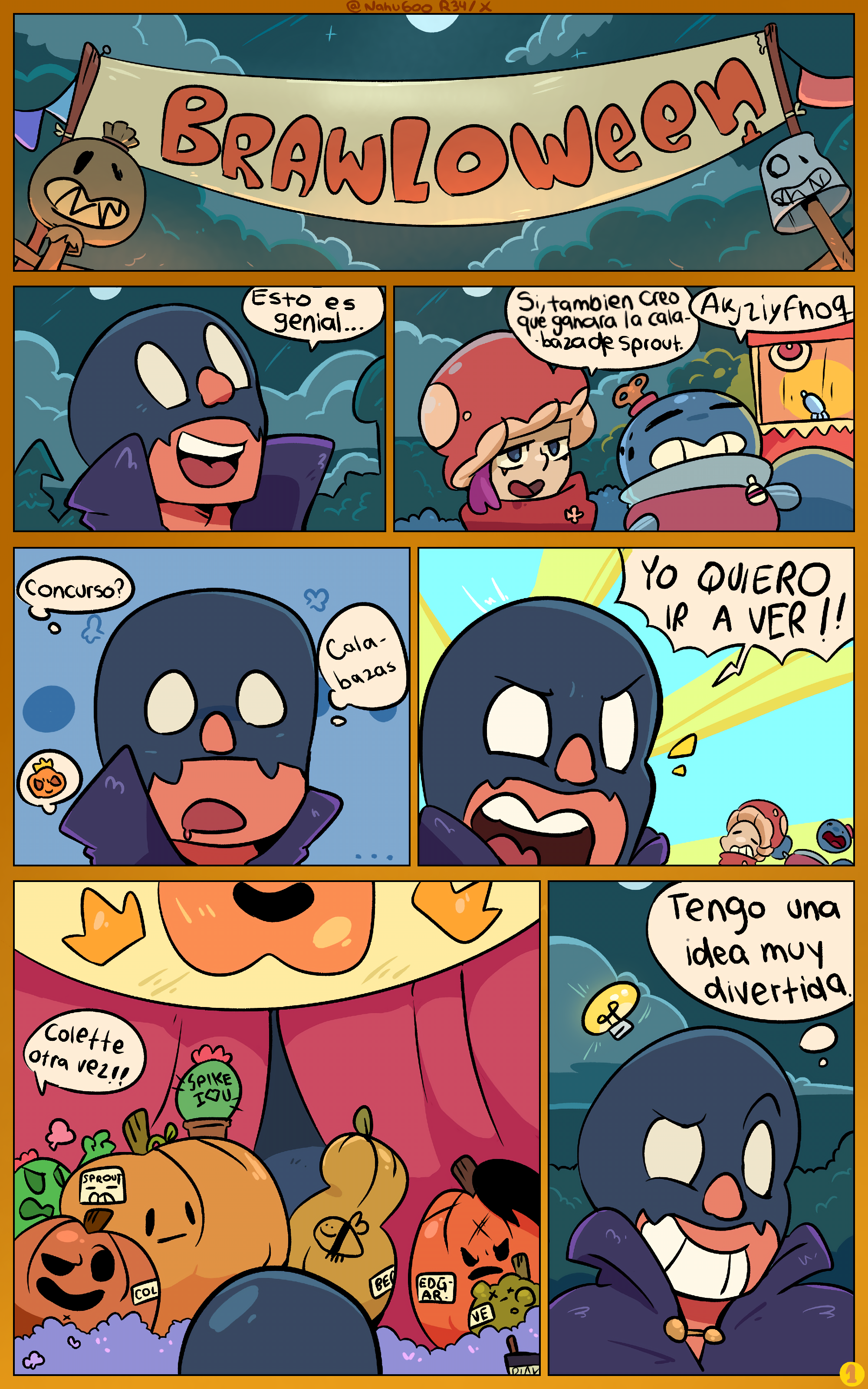 Rule 34 Dev - 2023 abuse ass bara brawl_stars buster_(brawl_stars) comic  dialogue el_primo_(brawl_stars) female gay halloween homosexual male  malemale male_only nahu600 penny_(brawl_stars) pumpkin spanish_dialogue  spanish_text spike_(brawl_stars) text ...